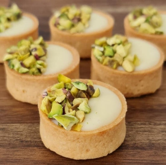 White Choc Pistachio Tartlets 12 Pack